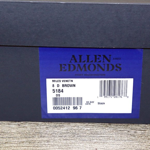 * NIB * $295 Allen Edmonds MILES Venetian Loafer 8 D  Brown * add $15 new Trees main image 9